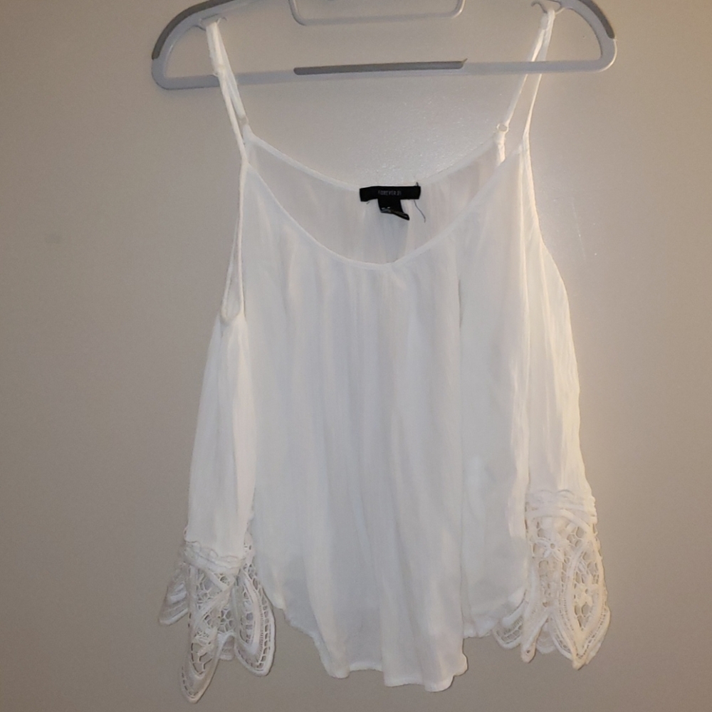 ❤ Forever 21 Off Shoulder Top